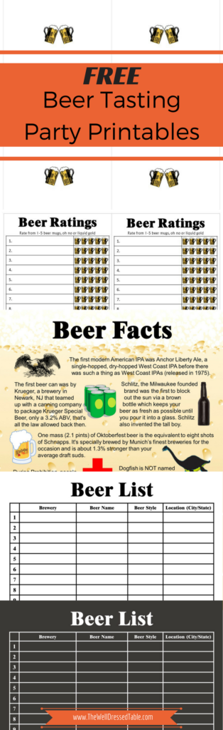 Beer Tasting Birthday Party | Free Beer Tasting Printable | Beer Tasting Party Ideas | Mens Birthday Ideas | Adult Party Idea | Adult Birthday