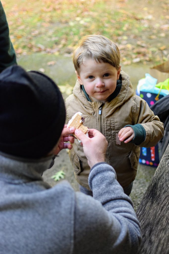 This camping birthday is perfect for this First Birthday Party. This birthday theme works as a boy themed or girl themed party. For all details click here for creating this Smores bar and creating your own camping party. This would also be adorable as a baby shower theme.