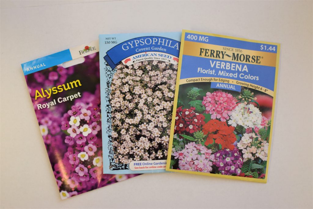 Pot with soil and seeds for fun planting easter basket.