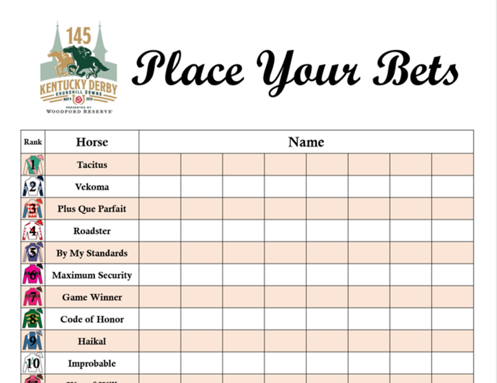 Kentucky Derby Party Games Printable