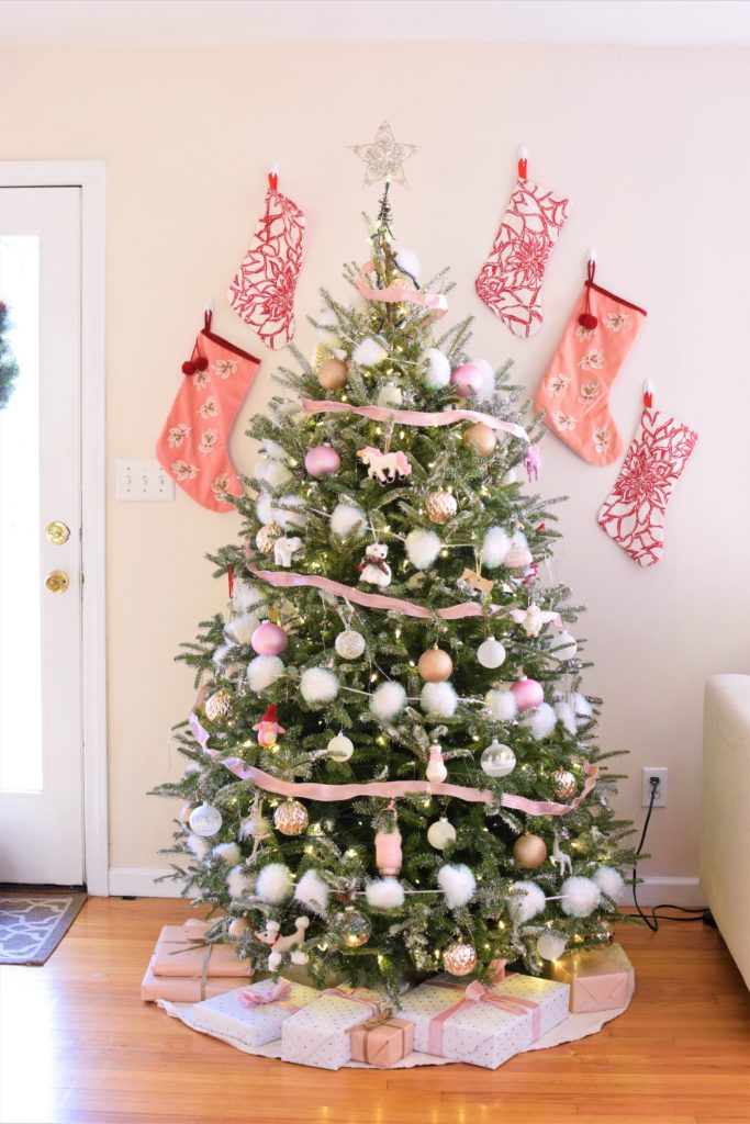 Dreamy Blush Pink Christmas Tree Decorations - The Well Dressed Table